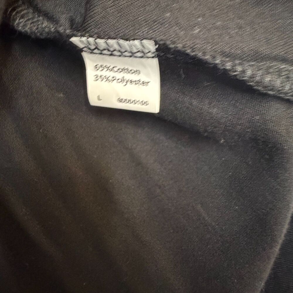 Size L Cold Shoulder V Neck Tunic Top Cotton Blend Black - Picture 4 of 4